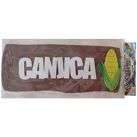 APLIQUE GRANDE 45X16 CM FRASE CANJICA EM E.V.A DECORE COM ARTE