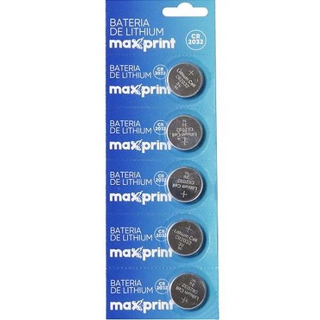 BATERIA DE LITHIUM CR2032 3V (5 UN) MAXPRINT