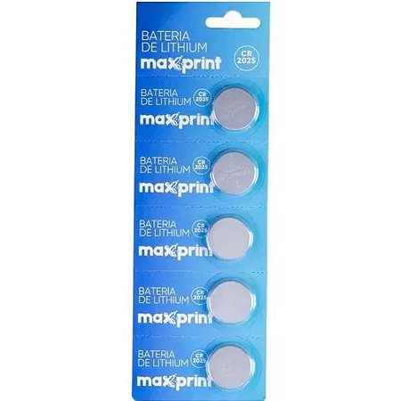 BATERIA DE LITHIUM CR2025 3V (5 UN) MAXPRINT
