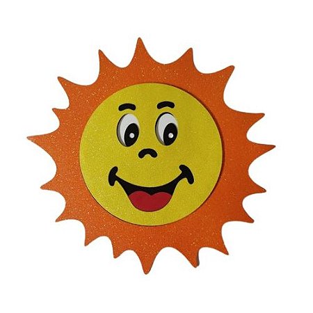 APLIQUE GRANDE 40X40 CM SOL EM E.V.A DECORE COM ARTE
