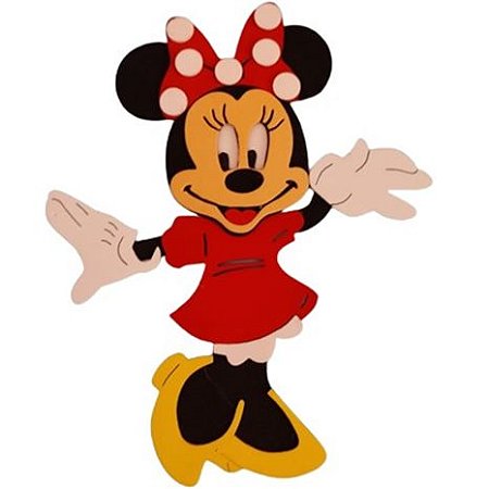 APLIQUE GRANDE 43X35 CM MINNIE EM E.V.A DECORE COM ARTE