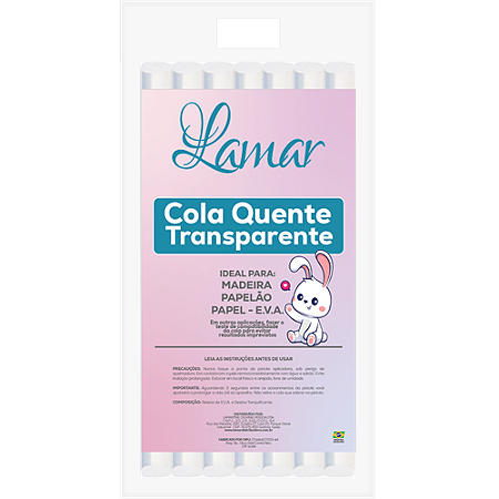 COLA QUENTE FINA 7MM X 30CM 1 KG TRANSPARENTE LAMAR