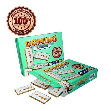 BRINQUEDO - DOMINO DIVISAO 28 PEÇAS MDF PAPER TOY