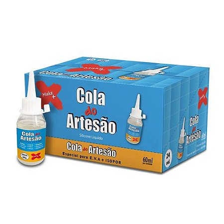 COLA DO ARTESAO SILICONE 60ML 24 UNIDADES MAKE+