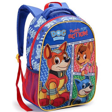 MOCHILA INFANTIL MASCULINA DOG HEROES SEANITE