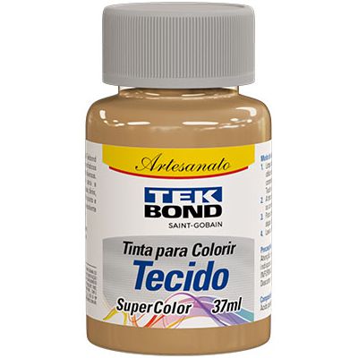 TINTA PARA TECIDO SUPER COLOR MARROM CLARO 37 ML 12 UN TEKBOND