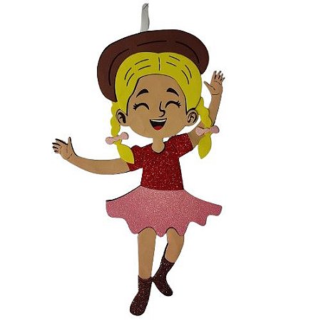 APLIQUE GRANDE 44X26 CM BAILARINA EM E.V.A DECORE COM ARTE