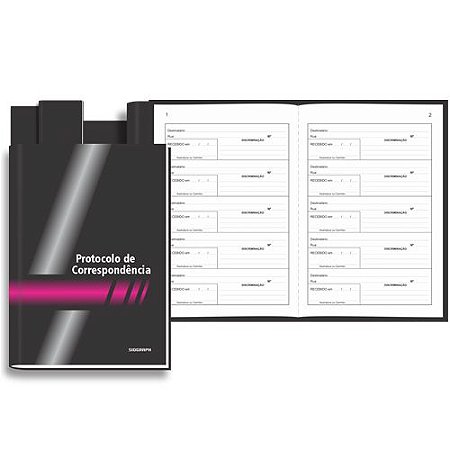 LIVRO PROTOCOLO DE CORRESPONDENCIA 104 FOLHAS (5 UN) SIDGRAPH