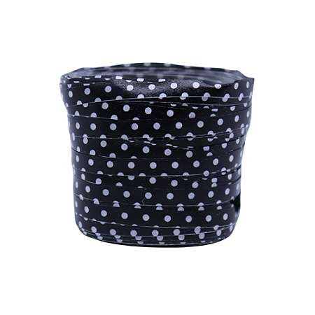 FITILHO ESTAMPADO 5 MM X 50 M POA BRANCO E PRETO PACOTE COM 10 ROLOS MAKE+