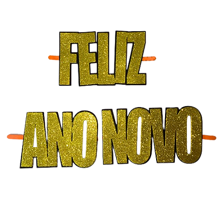 APLIQUE GRANDE FELIZ ANO NOVO EM E.V.A DECORE COM ARTE