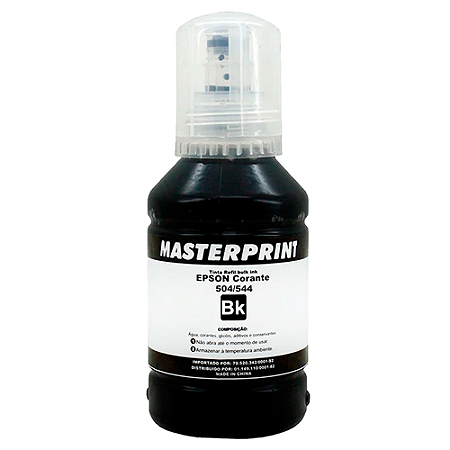 TINTA REFIL BULK INK EPSON MP504/544 BLACK 127ML MASTERPRINT