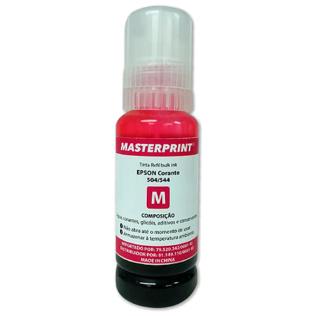 TINTA REFIL BULK INK EPSON MP504/544 MAGENTA 70ML MASTERPRINT