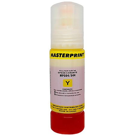 TINTA REFIL BULK INK EPSON MP504/544 YELLOW 70ML MASTERPRINT