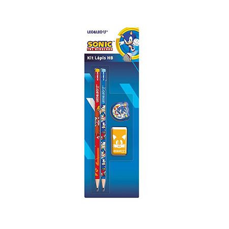 KIT LAPIS HB 2 LAPIS/APONTADOR/BORRACHA SONIC LEO E LEO