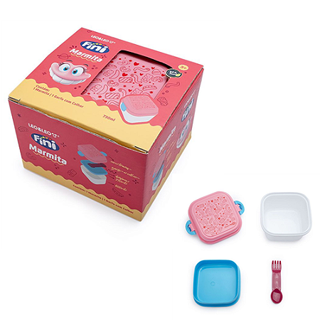 UD - MARMITA QUADRADA COM TRAVA FINI 730 ML LEO E LEO