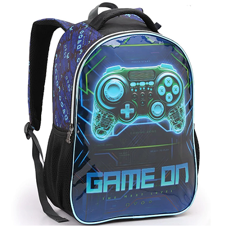 MOCHILA INFANTIL MASCULINA GAME ON SEANITE