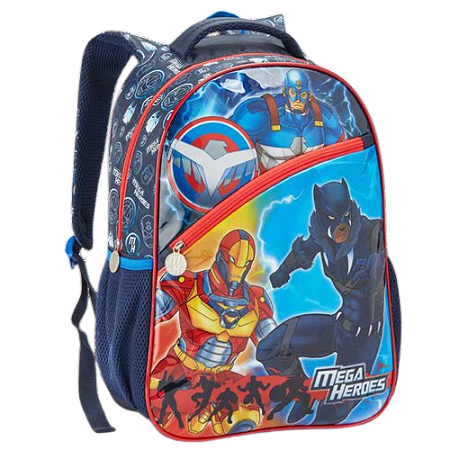 MOCHILA INFANTIL MASCULINA MEGA HEROES SEANITE