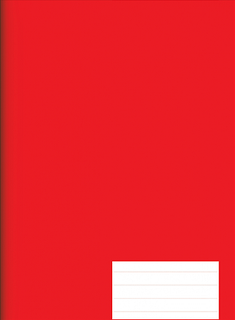 CADERNO CAPA DURA BROCHURAO VERMELHO 96 FOLHAS (5UN) 200 x 275 MM JANDAIA