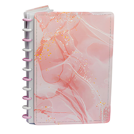 CADERNO CAPA DURA DISCO M GRAN ROSA 190 X 250 MM 80 FOLHAS DISKO