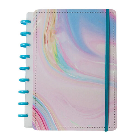 CADERNO CAPA DURA DISCO M ALGODAO DOCE 190 X 250 MM 80 FOLHAS DISKO