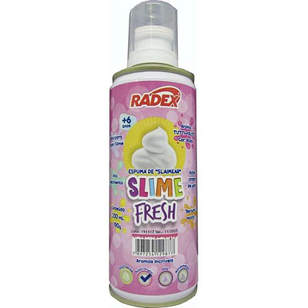 ESPUMA SLIME FRESH TUTTI FRUTTI 200 ML RADEX