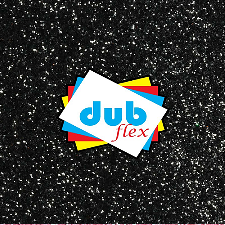 E.V.A COM GLITTER PRETO 40x48 CM PACOTE COM 10 FOLHAS DUBFLEX