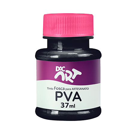 TINTA PARA ARTESANATO PVA PRETO 37 ML 12 UNIDADES DAC