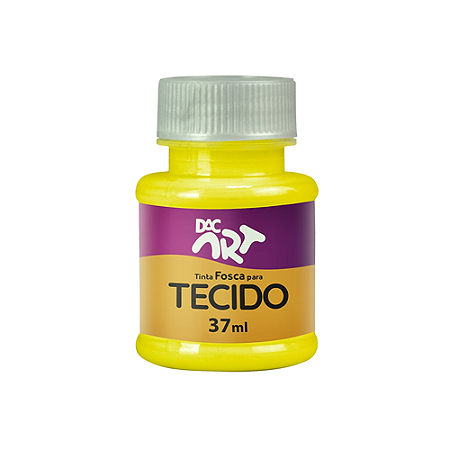 TINTA PARA TECIDO FOSCA AMARELO OURO 37 ML 12 UNIDADES DAC