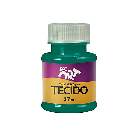 TINTA PARA TECIDO FOSCA VERDE BANDEIRA 37 ML 12 UNIDADES DAC