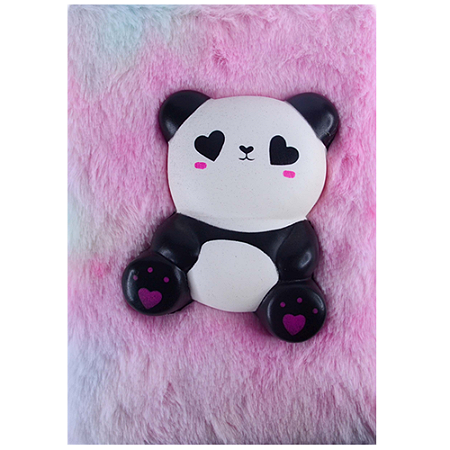 CADERNETA DE ANOTAÇÕES PELUCIA PANDA 70 FOLHAS 150 X 215 MM VMP