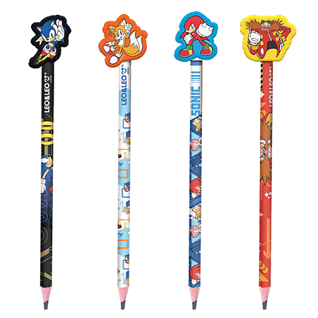 LAPIS HB COM BORRACHA NA PONTA SONIC 30 UN LEO E LEO