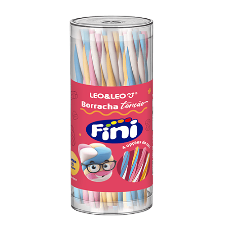 BORRACHA TORCIDA FINI POTE COM 20 UNIDADES LEO E LEO