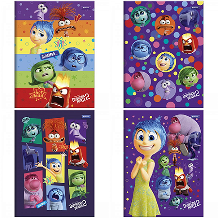 CADERNO CAPA DURA BROCHURAO ESTAMPADO DIVERTIDAMENTE (5UN) 200 x 275 MM FORONI