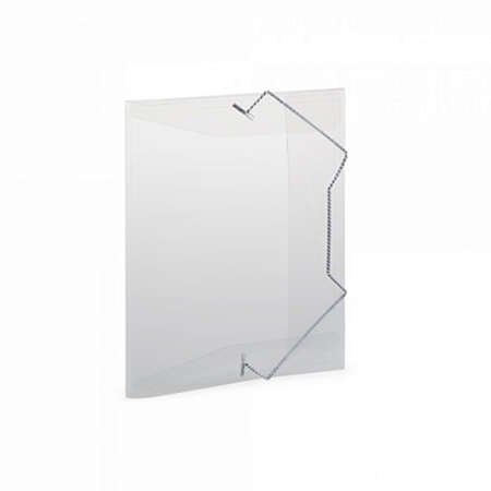 PASTA COM ABA MINI A01B CRISTAL 10 UNIDADES PLASCONY