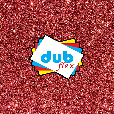 E.V.A COM GLITTER VERMELHO 40x48 CM PACOTE COM 10 FOLHAS DUBFLEX