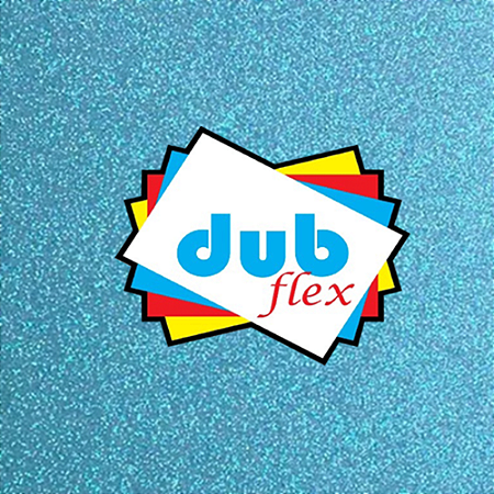 E.V.A COM GLITTER AZUL CLARO 40x48 CM PACOTE COM 10 FOLHAS DUBFLEX