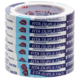 FITA DUPLA FACE 12MMx30M EURO DPF 740 8 UNIDADES EUROCEL