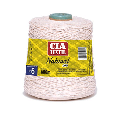BARBANTE NATURAL 600 N. 6 600M CIA TEXTIL