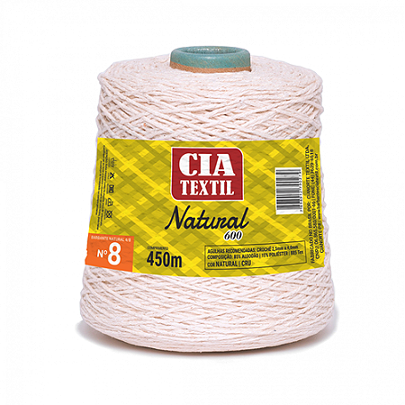 BARBANTE NATURAL 600 N. 8 450M CIA TEXTIL