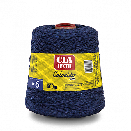 BARBANTE COLORIDO 600 N. 6 600M AZUL MARINHO CIA TEXTIL