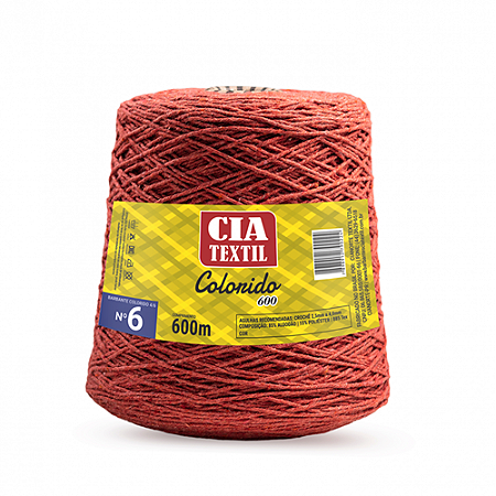 BARBANTE COLORIDO 600 N. 6 600M BRONZE CIA TEXTIL