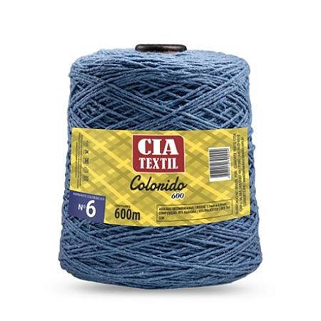 BARBANTE COLORIDO 600 N. 6 600M JEANS CIA TEXTIL