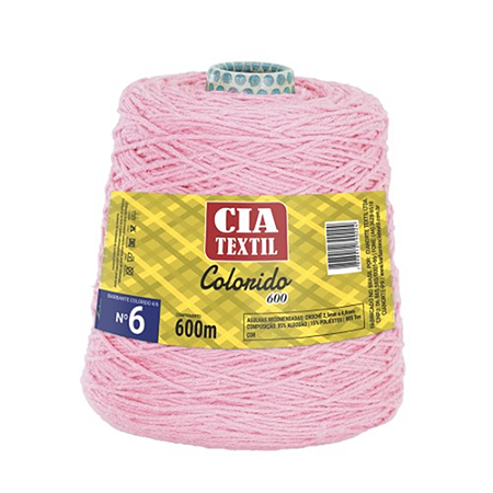 BARBANTE COLORIDO 600 N. 6 600M ROSA CIA TEXTIL