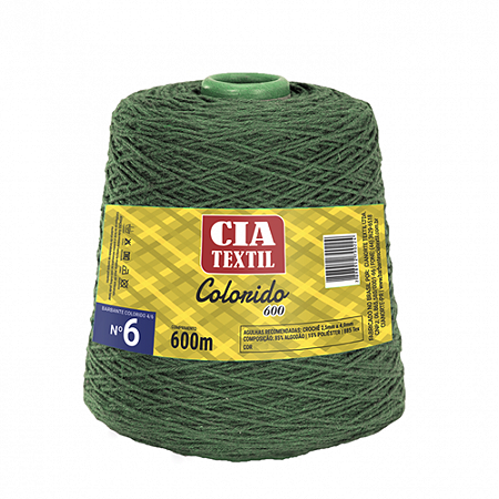 BARBANTE COLORIDO 600 N. 6 600M VERDE MUSGO CIA TEXTIL