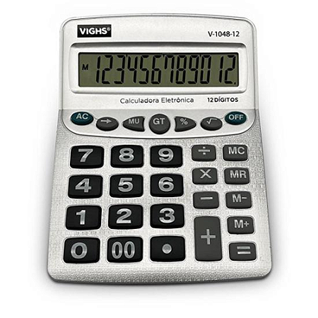 CALCULADORA GRANDE 12 DIGITOS V-1048-12 VIGHS