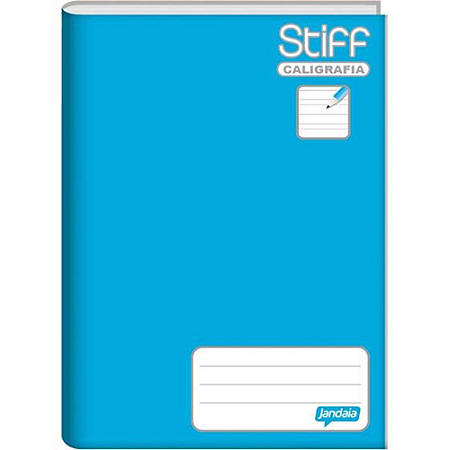 CADERNO CAPA DURA BROCHURA CALIGRAFIA AZUL STIFF 96F (5 UN) 200 x 275 MM JANDAIA