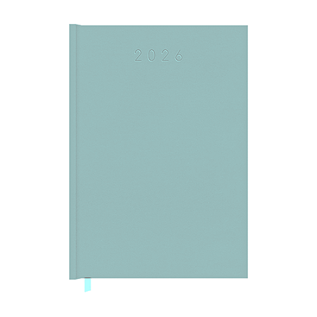 AGENDA COSTURADA MEDIA 138 X 200 MM VERDE AGUA 2026 JASPE REDOMA