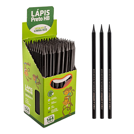 LAPIS PRETO HB SEXTAVADO ECOLOGICO 144 UNIDADES LEO E LEO