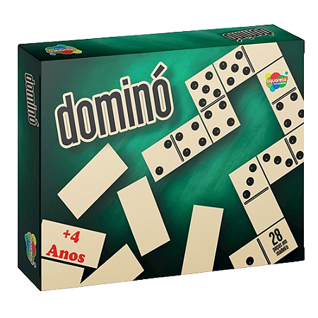 BRINQUEDO - DOMINO 28 PEÇAS EM MADEIRA AQUARELA BRINQUEDOS