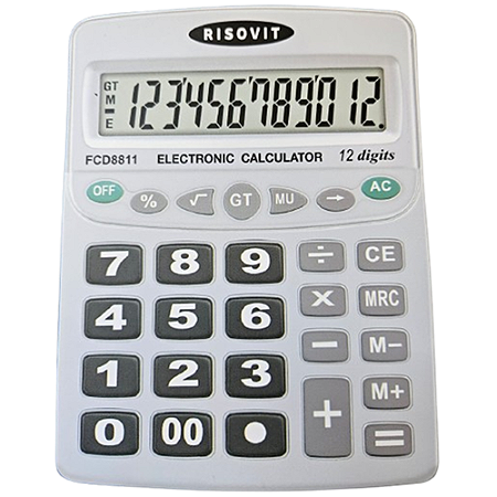CALCULADORA GRANDE 12 DIGITOS FCD8811 RISOVIT